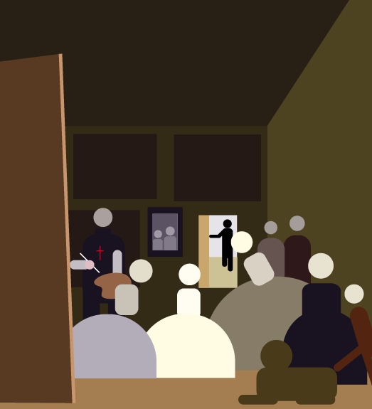 Las Meninas, painted by Velazquez, version by Miguel Cardil