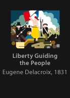 Liberty Guiding the People, painted by Delacroix, version by Miguel Cardil