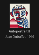 Autoportrait II, painted by Jean Dubuffet, version by Miguel Cardil