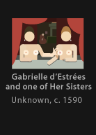 Gabrielle d'Estrees and One of Her Sisters, painted by Fointanebleau, version by Miguel Cardil
