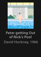 Peter Getting Out of Nick's Pool, painted by Hockney, version by Miguel Cardil