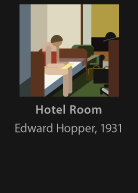 Hotel Room, painted by Hopper, version by Miguel Cardil