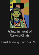 Franzi in front of Carced Chair, painted by Ernst Ludwing Kirchner, version by Miguel Cardil