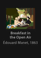 Breakfast in the Open Air, painted by Manet, version by Miguel Cardil