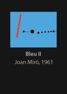 Bleu II, painted by Joan Mir�, version by Miguel Cardil