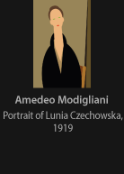 Portrait of Lunia Czechowska, painted by Amadeo Modigliani, version by Miguel Cardil