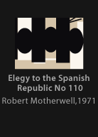Elegy to the Spanish Republic No 110, painted by Motherwell, version by Miguel Cardil