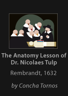 The Anatomy Lesson of Dr. Nicolaes Tulp, painted by Rembrandt, version by Miguel Cardil