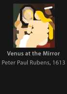 Venus at the Mirror, painted by Rubens, version by Miguel Cardil