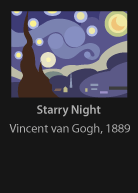 Starry Night, painted by vanGogh, version by Miguel Cardil