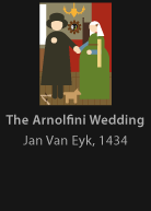 The Arnolfini Wedding, painted by Van Eyk, version by Miguel Cardil