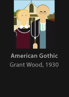American Gothic, painted by Wood, version by Miguel Cardil